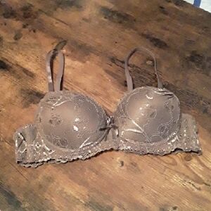 34A Sexy Rene Rofe Stunning Chocolate Lace Padded underwire Push Up Bra